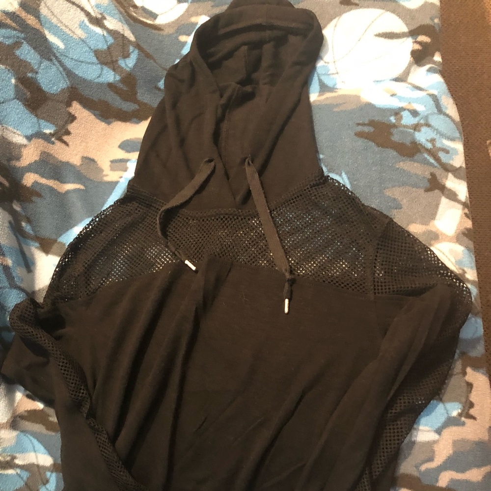 black hoody see through.